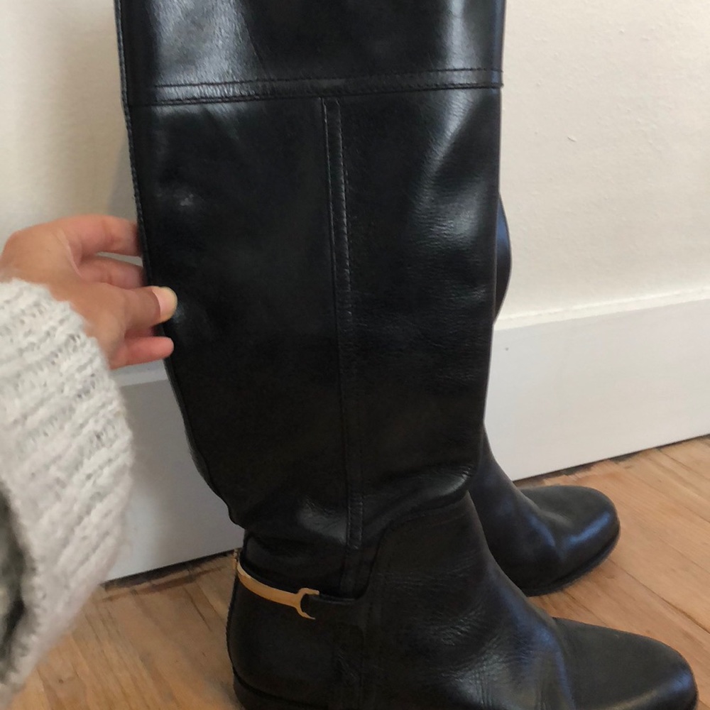 Tory Burch black riding style boots Size 8